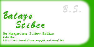 balazs stiber business card